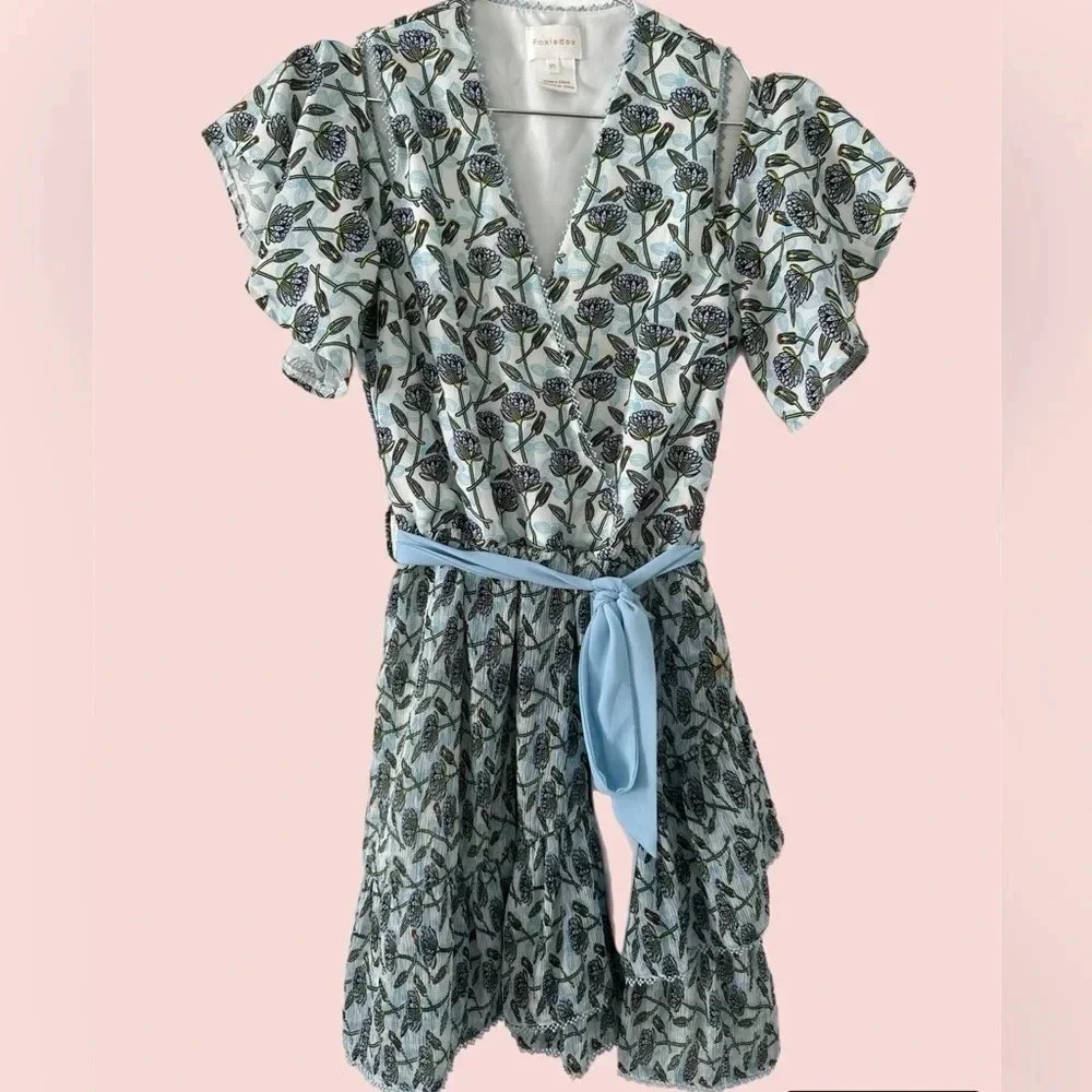 foxiedox Lexi Cold Shoulder Blue Mini Dress